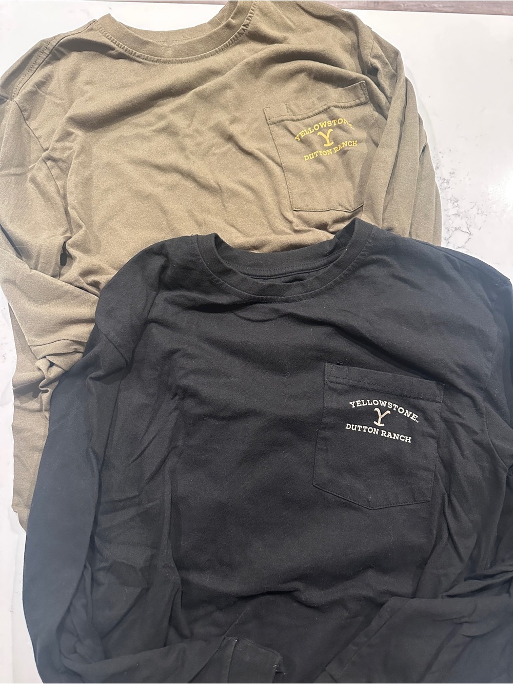 Yellowstone Men's Long Sleeve Pocket Tee Bundle - Black & Olive